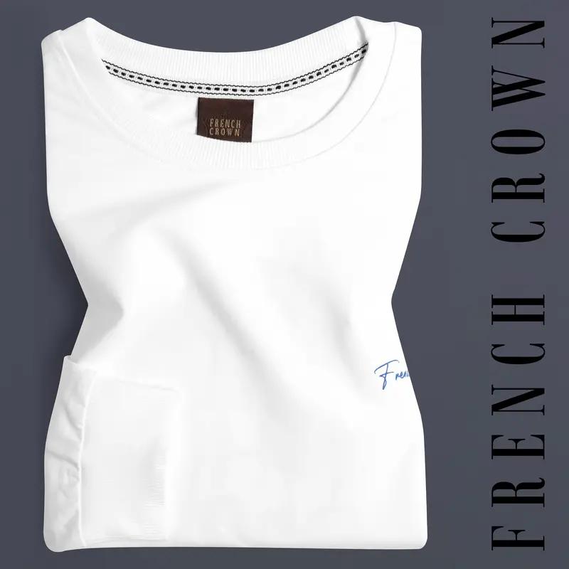 Bright White Premium Cotton Sweatshirt 1