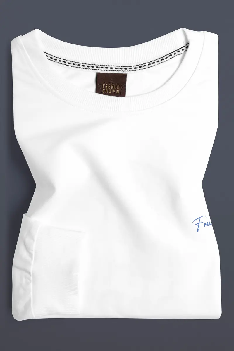 Bright White Premium Cotton Sweatshirt 2