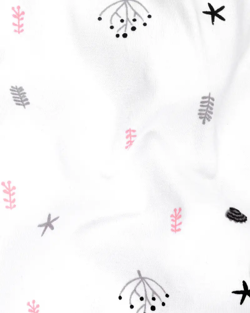 Bright White Printed Premium Cotton Shorts 3