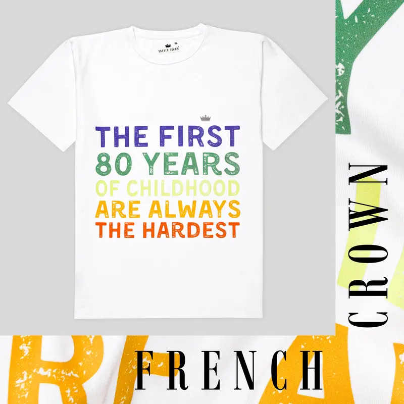 Bright White Printed Premium Cotton T-Shirt 1