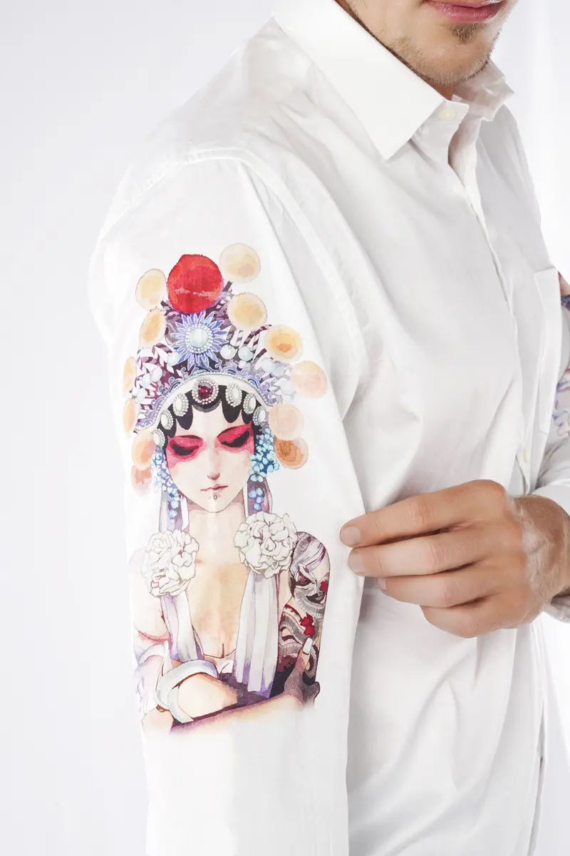 Bright White Printed Super Soft Premium Cotton Designer Shirt 2