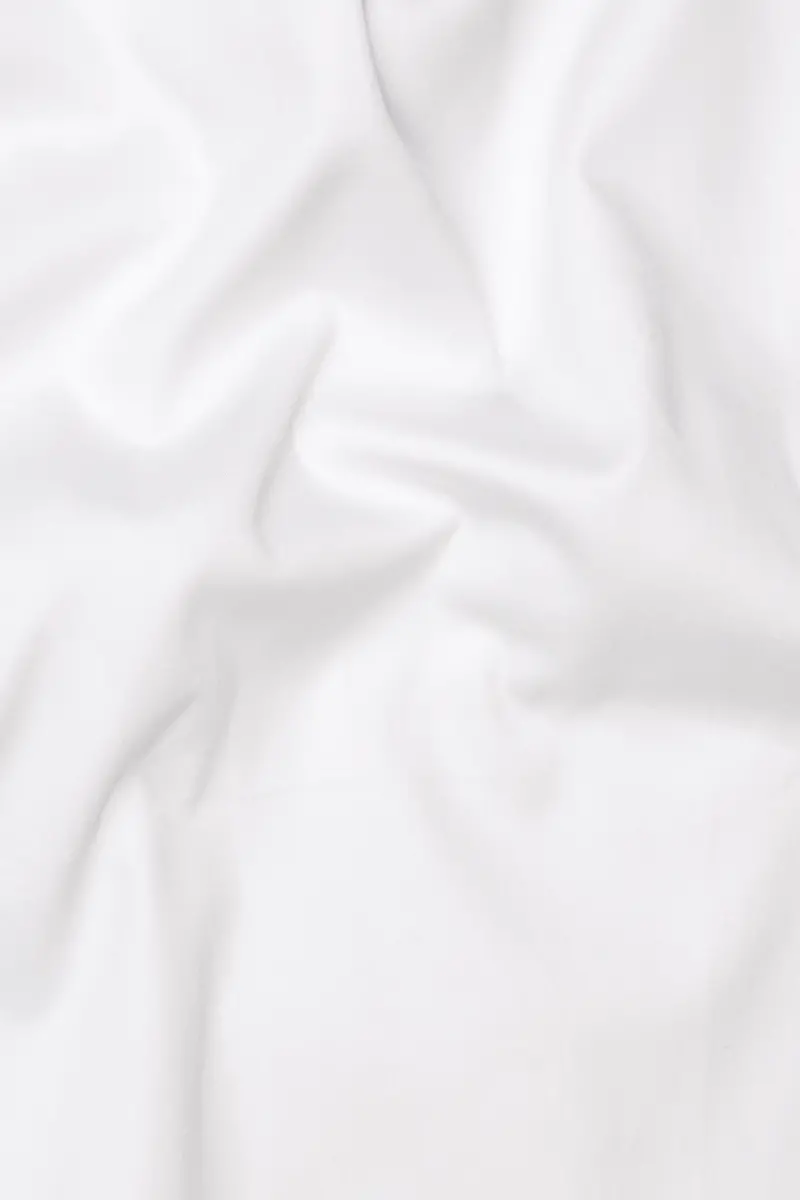 Bright White Printed Super Soft Premium Cotton Designer Shirt 3