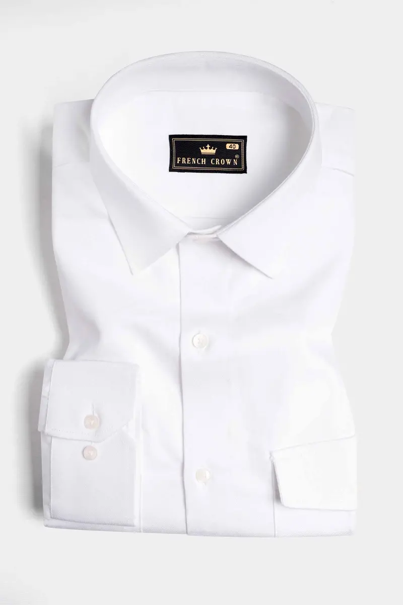 Bright White Royal Oxford Designer Overshirt 5