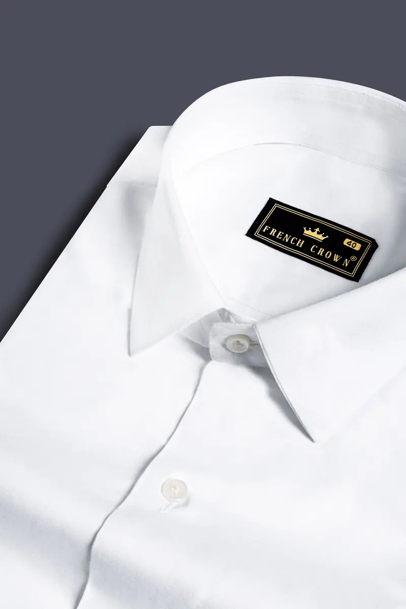 Bright White Santa Claus Hand Painted Premium Cotton Designer Shirt 4