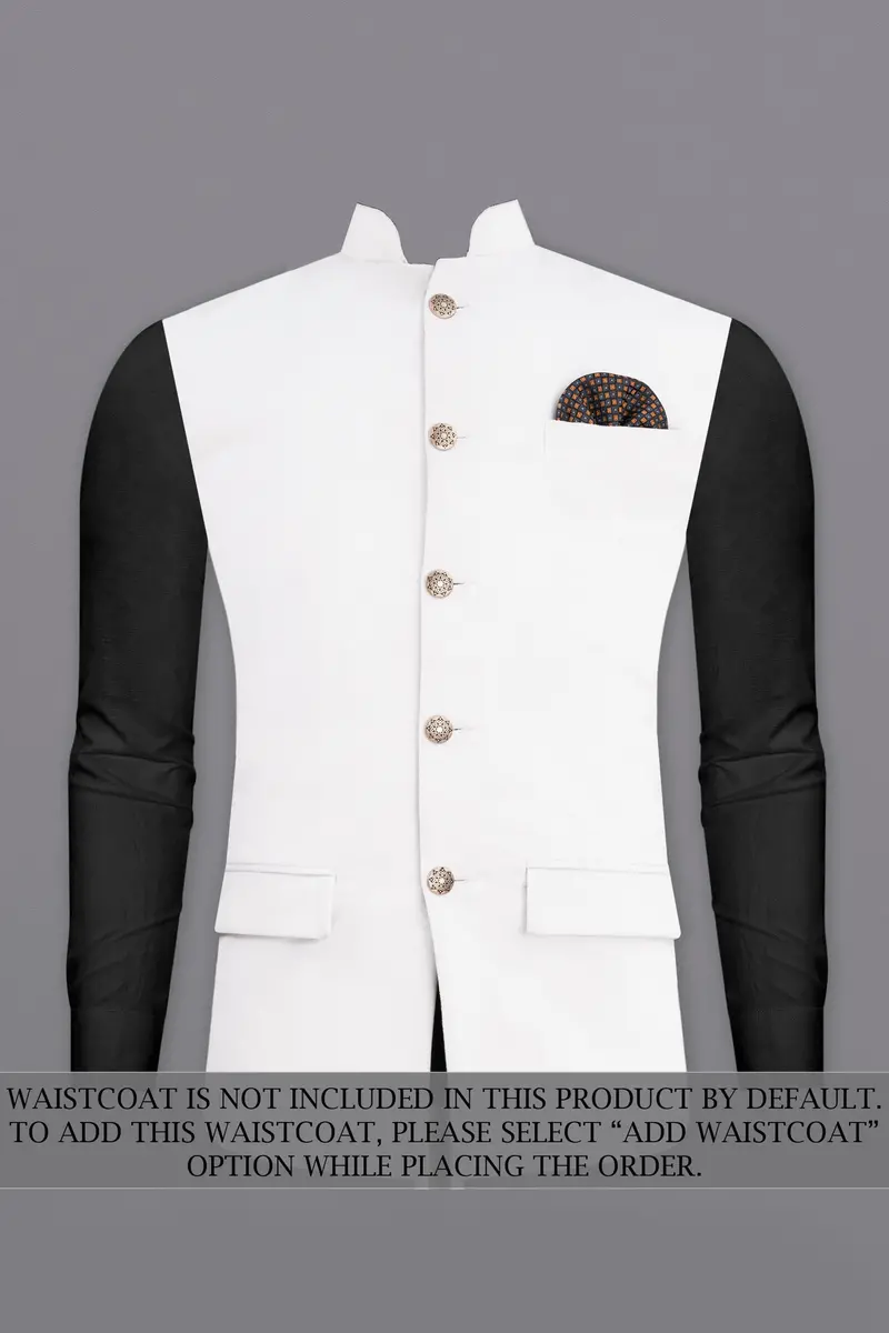Bright White Single Breasted Premium Velvet Designer Suit 12
