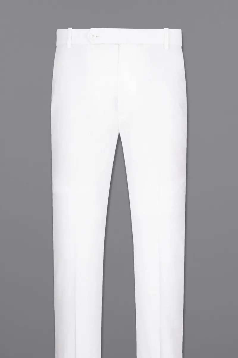 Bright White Single Breasted Premium Velvet Designer Suit 18