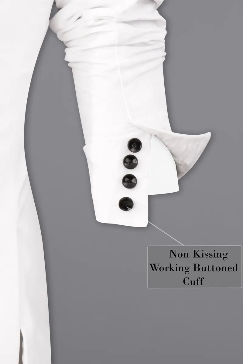 Bright White Single Breasted Premium Velvet Designer Suit 6