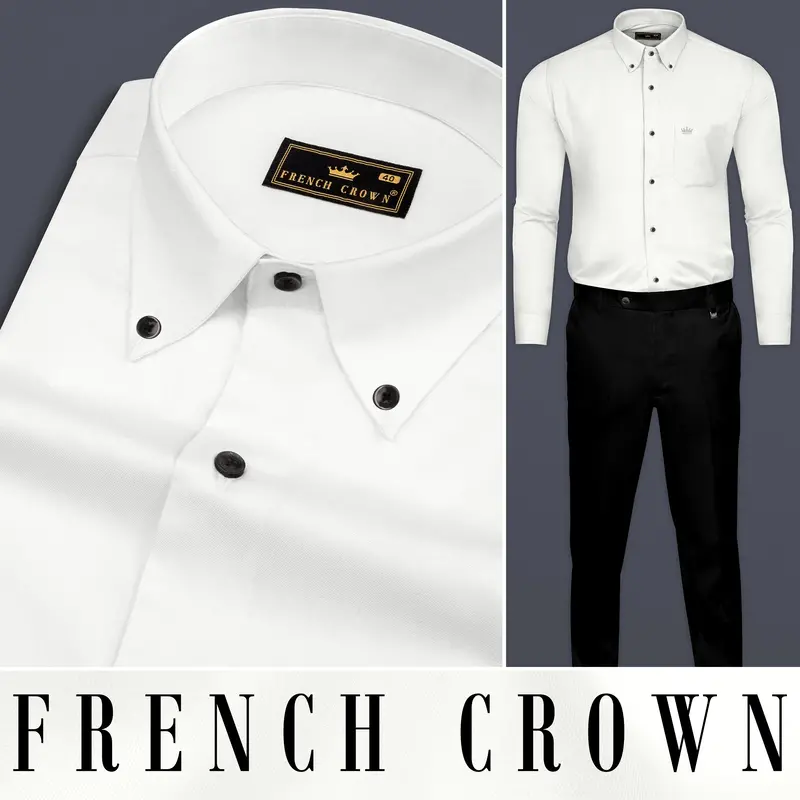 Bright White Soft Twill Giza Cotton Shirt 10