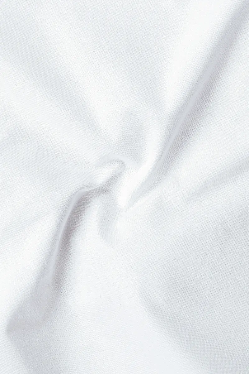 Bright White Solid Royal Oxford Premium Cotton Black Cuff Collar Shirt 3
