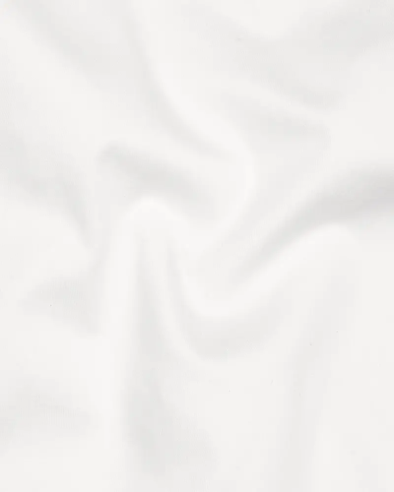 Bright White Solid Stretchable Premium Cotton Traveler Nehru Jacket 3