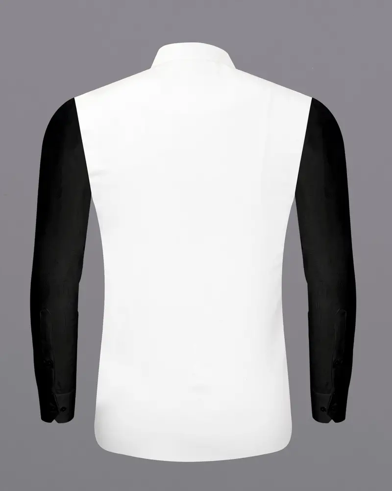 Bright White Solid Stretchable Premium Cotton Traveler Nehru Jacket 6