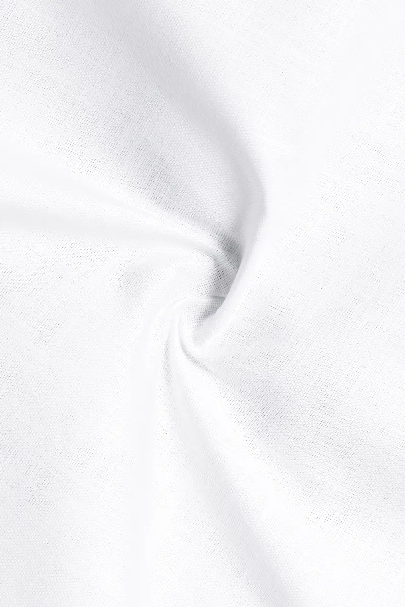 Bright White Solid Wool Rich Cross Placket Bandhgala Luxurious Linen Blazer 3