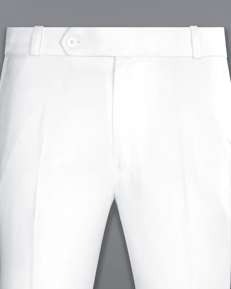 Bright White Stretchable Subtle Sheen And Black Single Breasted Designer Block Suit 12