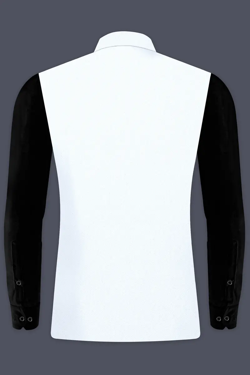 Bright White Stretchable Wool Rich Nehru Jacket 4