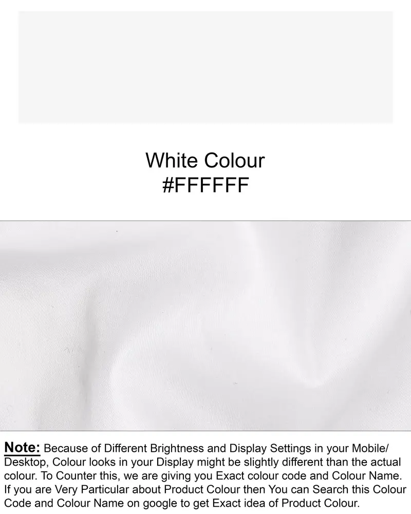 Bright White Subtle Sheen Concealed Placket Super Soft Premium Cotton Shirt 10