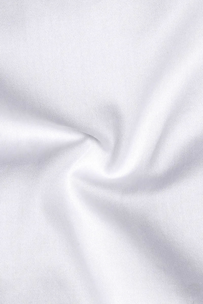 Bright White Subtle Sheen Super Soft Premium Cotton Kurta Shirt 3