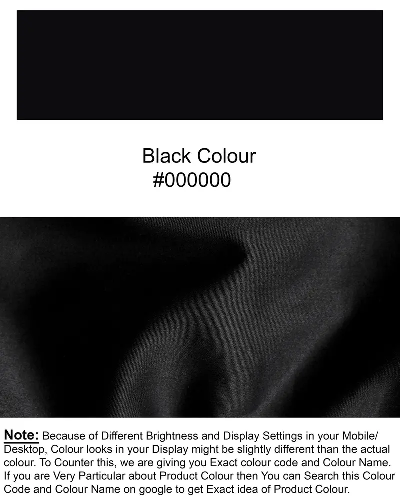Bright White Subtle Sheen With Black Patch Giza Cotton Shirt 8
