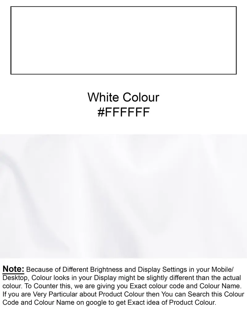 Bright White Subtle Sheen With Black Super Soft Premium Cotton Designer Shirt 9