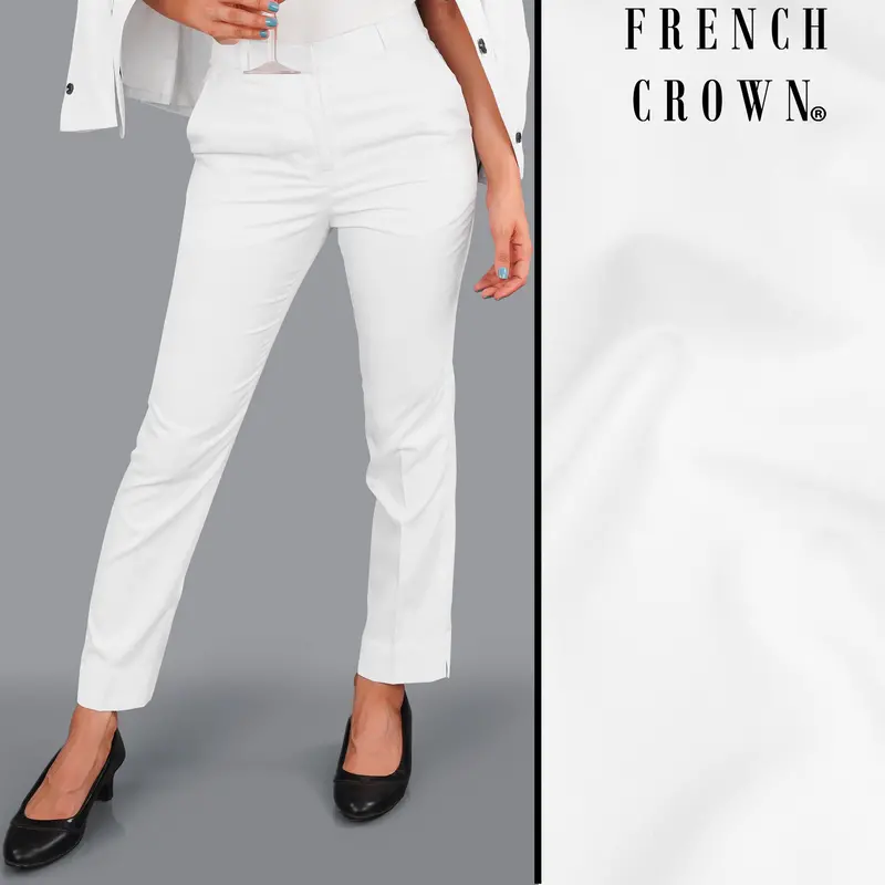 Bright White Subtle Sheen Women's Pant 1