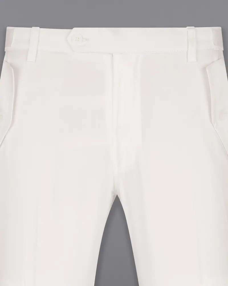 Bright White Super Soft Premium Cotton Cargo Pant 7