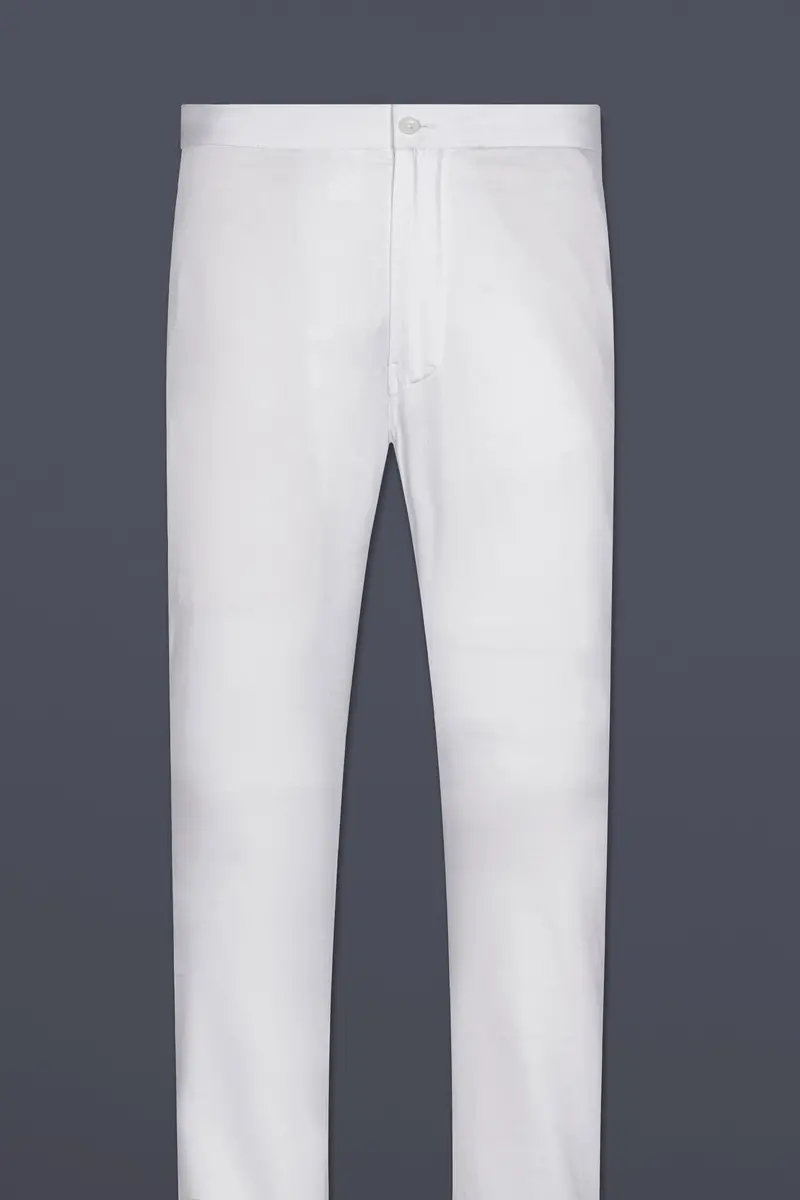 Bright White Super Soft Premium Cotton Designer Lounge Pant 4