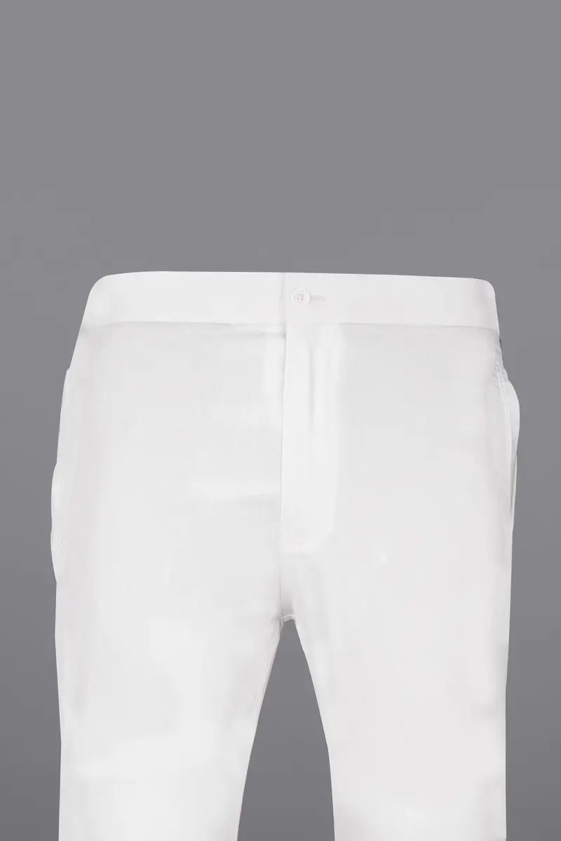 Bright White Super Soft Premium Cotton Designer Lounge Pant 6