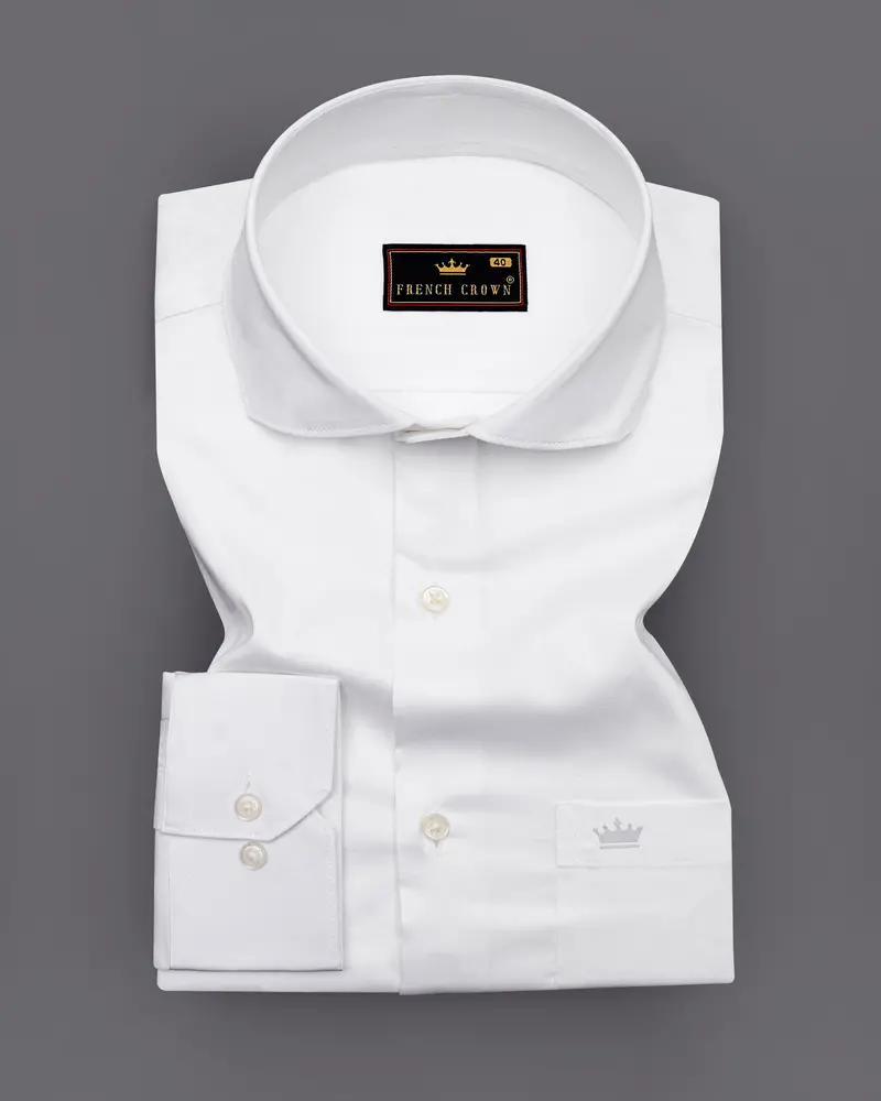 Bright White Super Soft Premium Cotton Stretchable Shirt 3