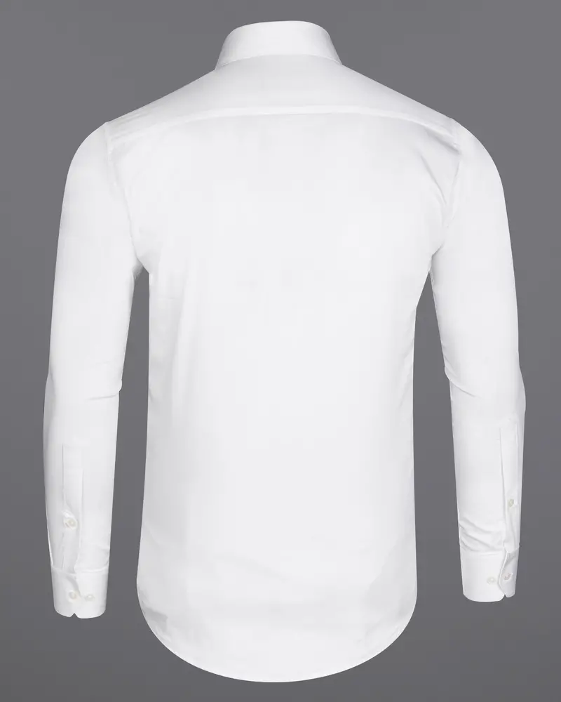 Bright White Super Soft Premium Cotton Stretchable Shirt 6