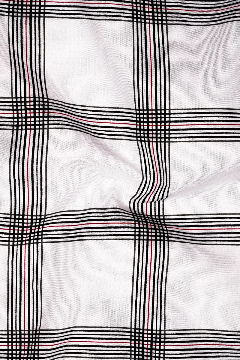 Bright White Windowpane Royal Oxford Shirt 3