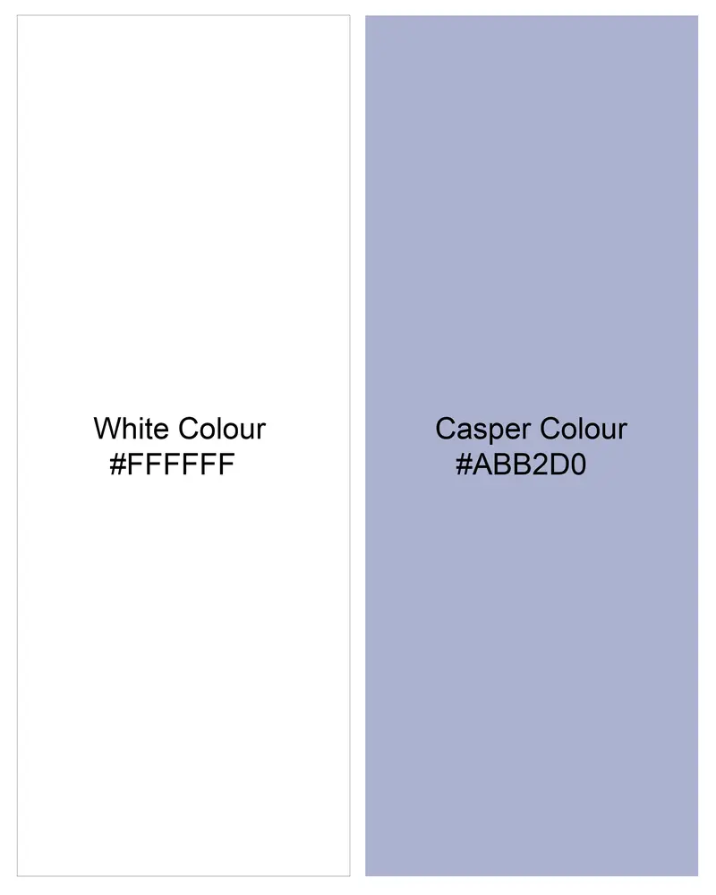 Bright White With Casper Blue Striped Royal Oxford Shirt 8