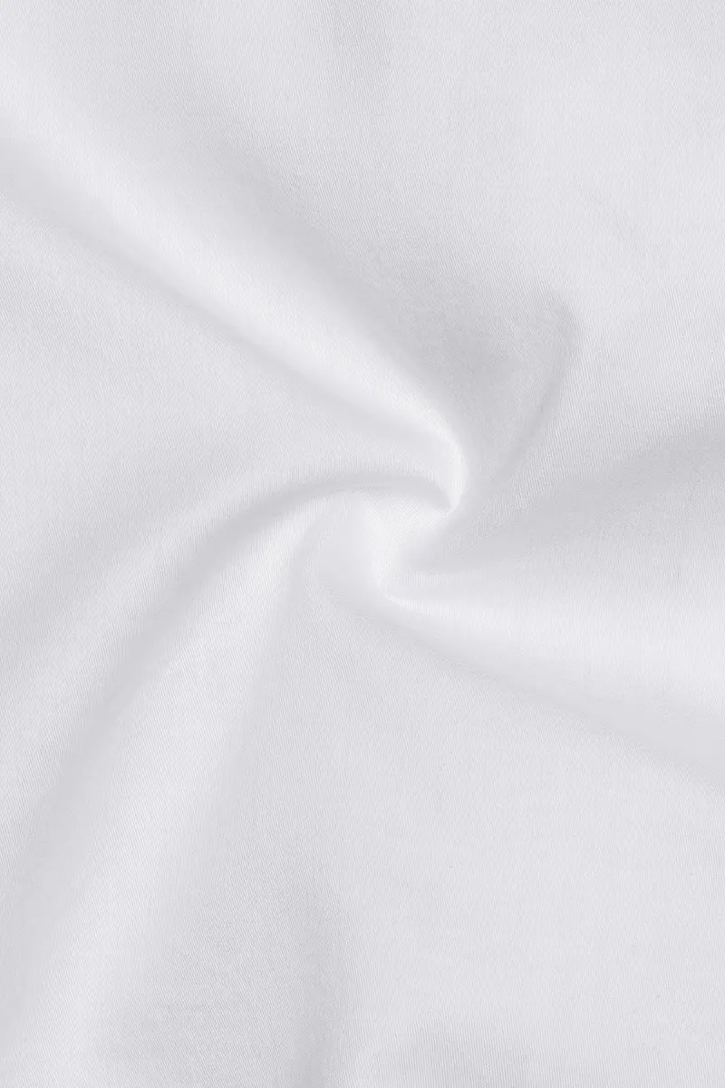 Bright White With Frame Printed Patch Pocket Super Soft Premium Cotton Designer Shirt 3