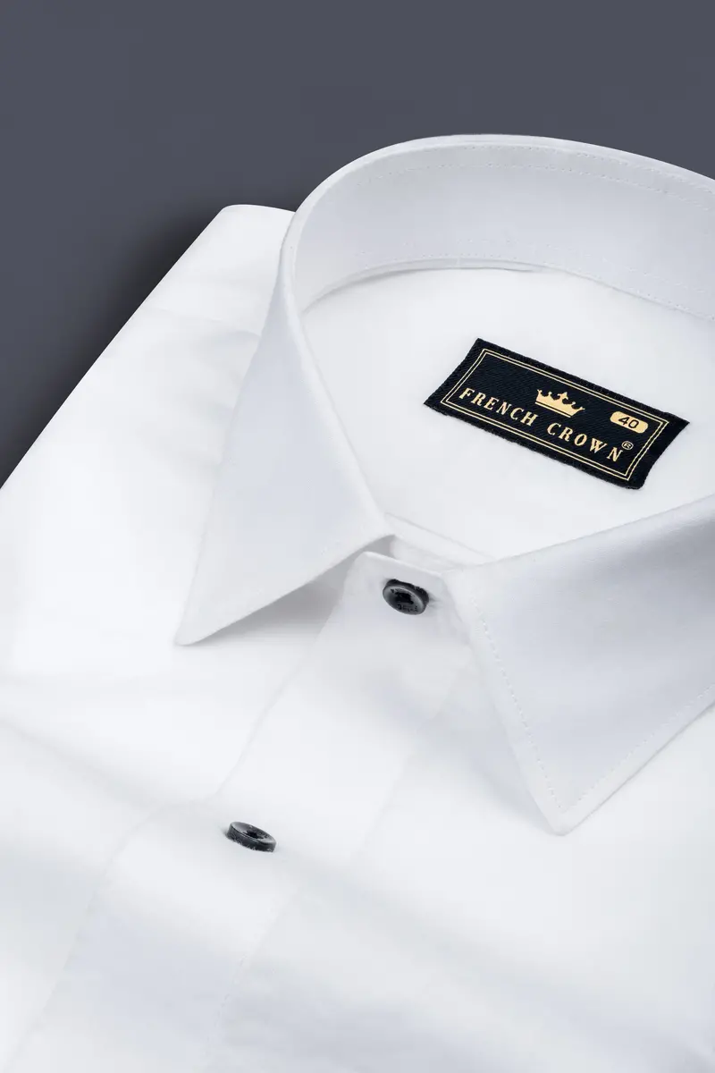 Bright White With Green And Yellow Striped Super Soft Premium Giza Cotton Designer Shirt 4