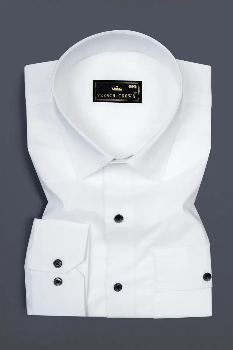 Bright White With Green And Yellow Striped Super Soft Premium Giza Cotton Designer Shirt 5