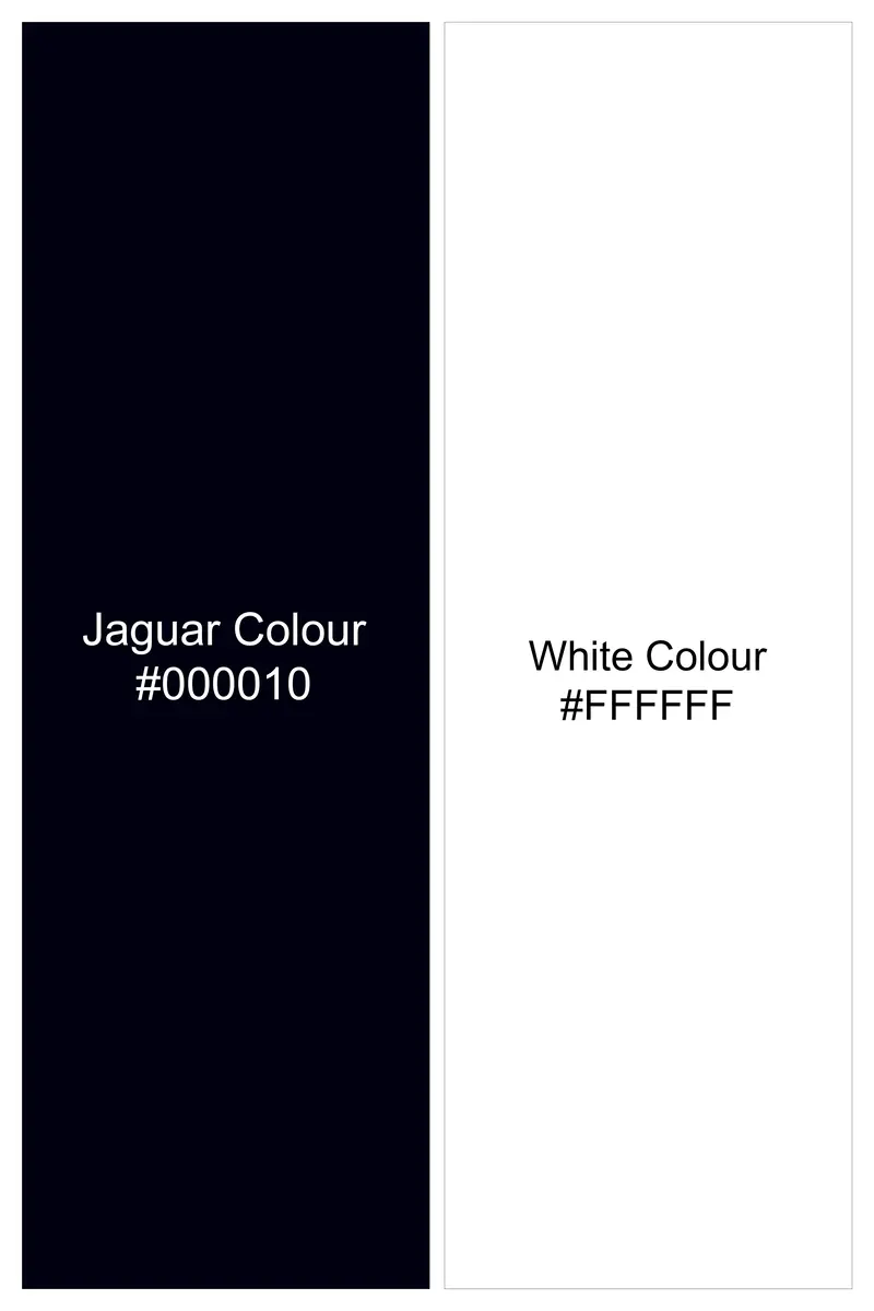 Bright White With Jaguar Dark Blue Plaid Flannel Shirt 8
