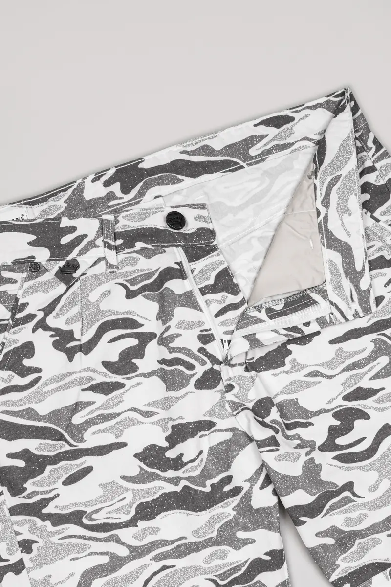 Bright White With Mist Gray Camouflage Pant 5