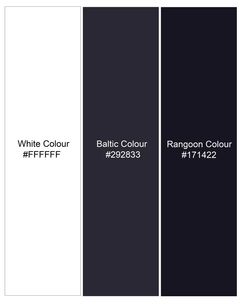Bright White With Rangoon Blue Patch Work Premium Cotton Designer Shirt 9