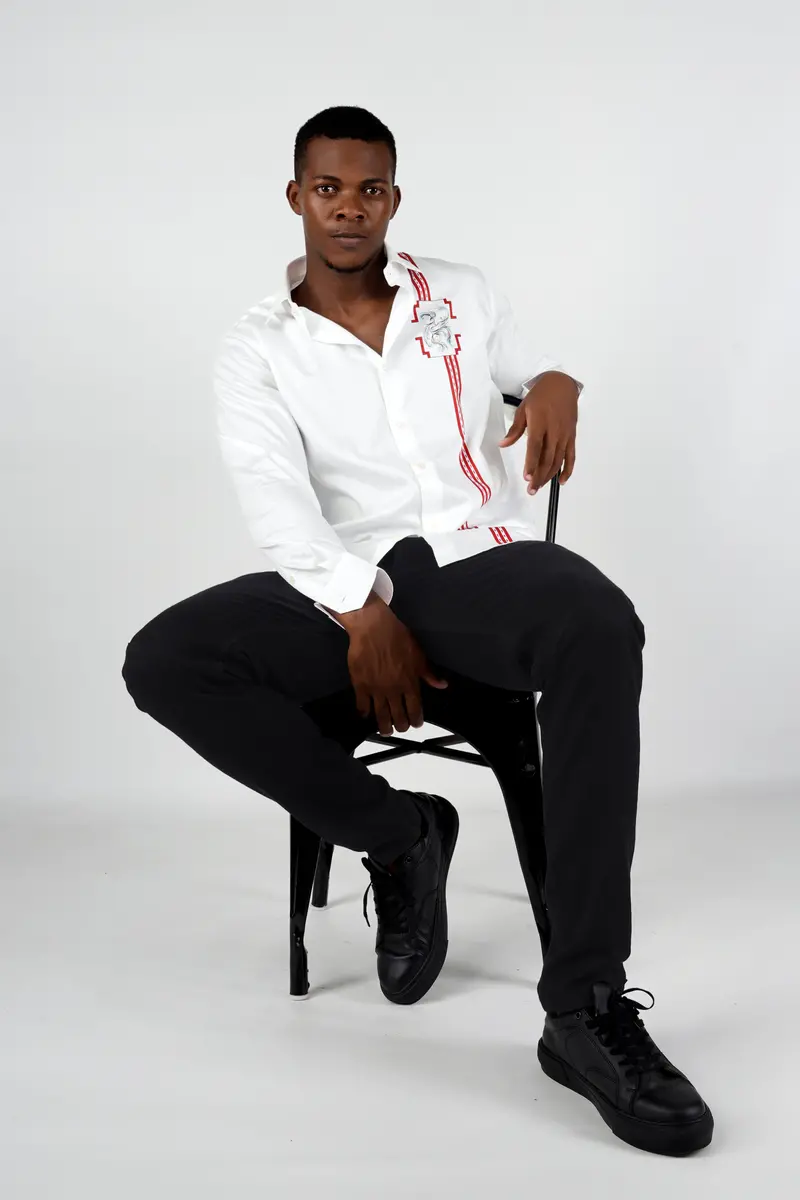 Bright White With Thunderbird Red Printed Super Soft Premium Cotton Shirt 9