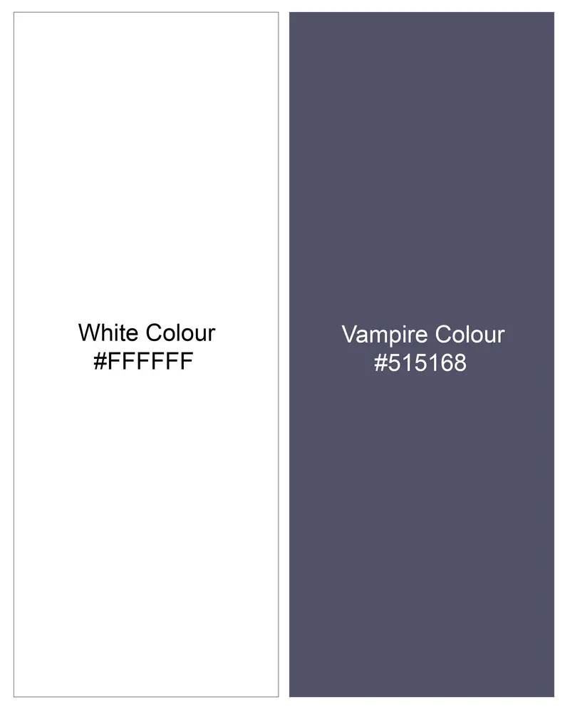 Bright White With Vampire Blue Striped Royal Oxford Kurta Shirt 8