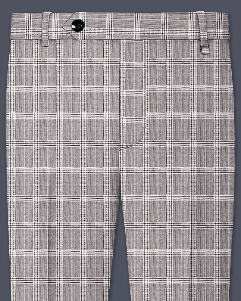 Bronco Gray And White Plaid Pant 1