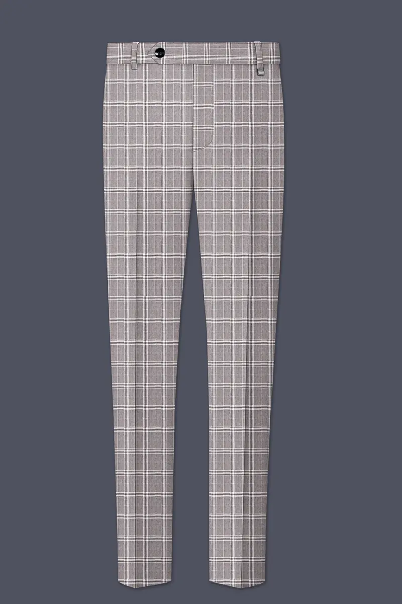 Bronco Gray And White Plaid Pant 2