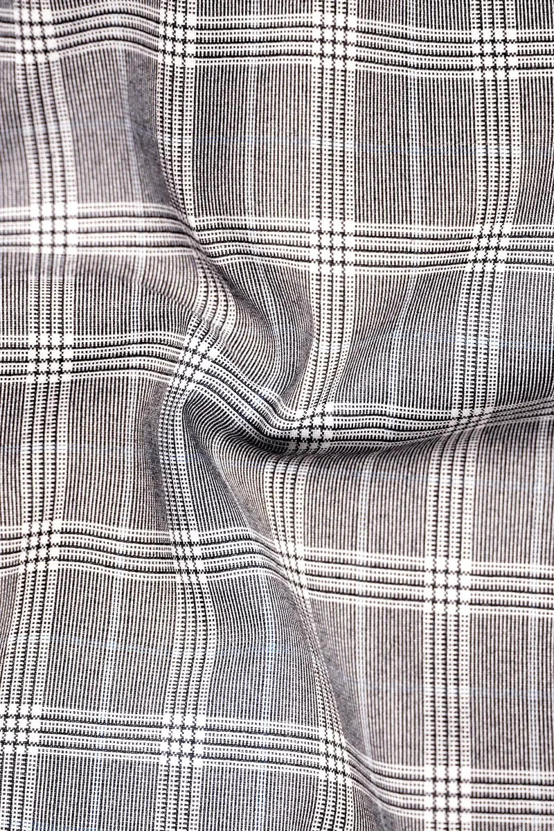Bronco Gray And White Plaid Pant 3