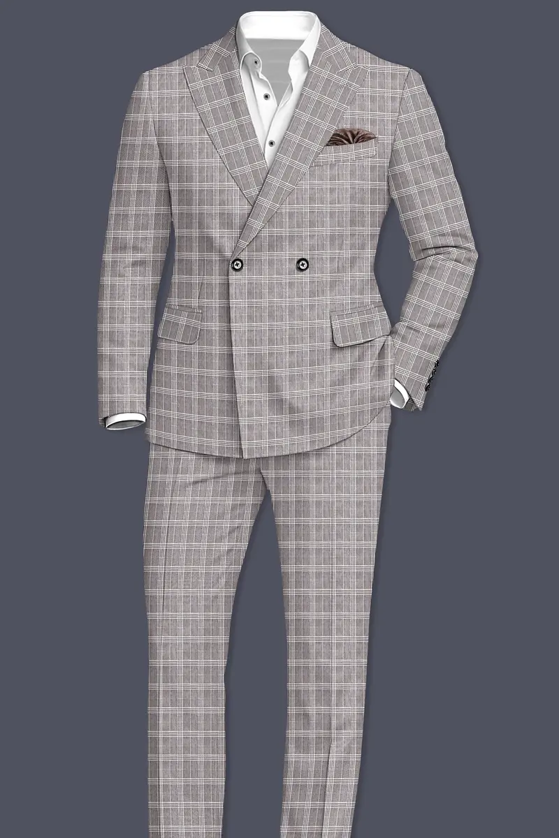 Bronco Gray And White Plaid Pant 7
