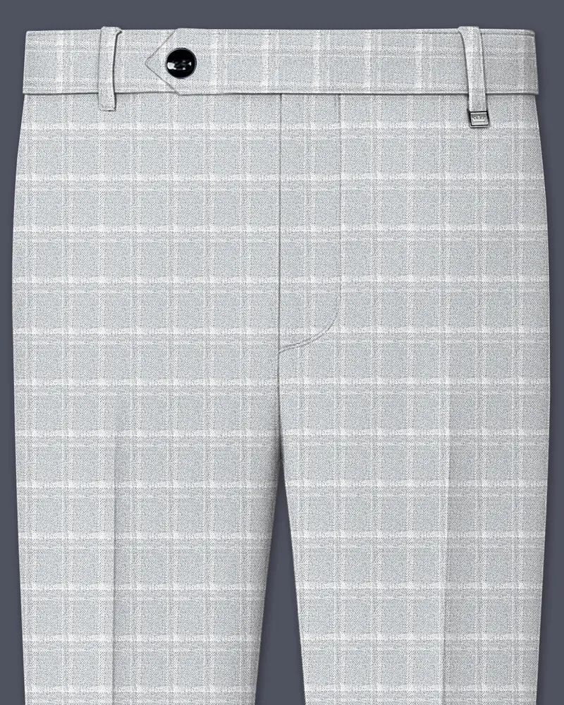 Bronco Light Gray Plaid Pant 1