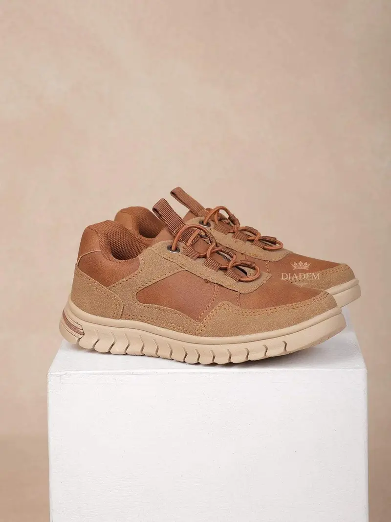 Brown Leather Casual Shoes For Boys 1