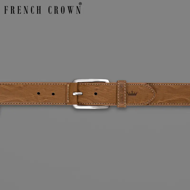 Brown Leather Free Lightweight Handcrafted Belt 1