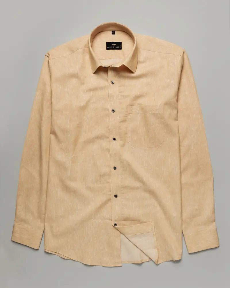 Brown Rain Textured Oxford Shirt 5