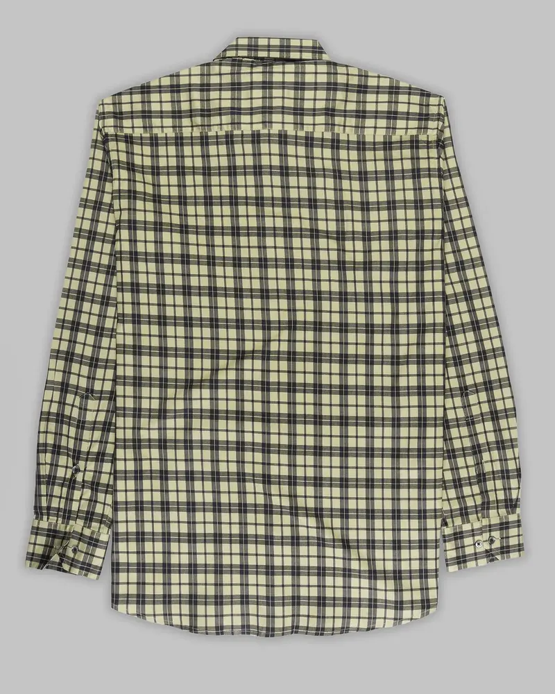 Brown With Black Plaid Premium Cotton Shirt 6