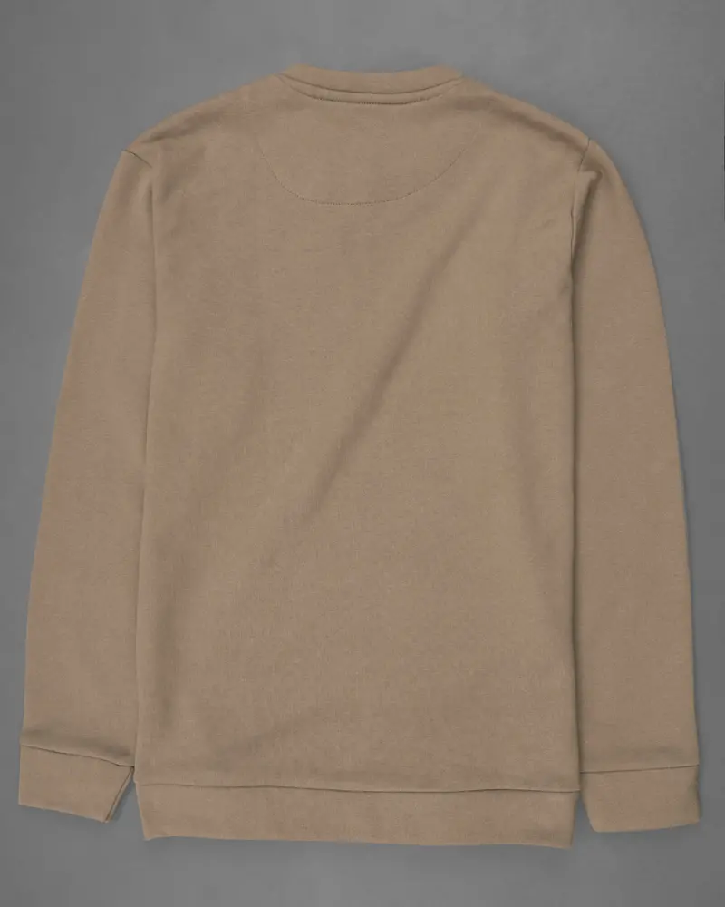 Brown With Cream Full Sleeve Premium Cotton Heavyweight Sweatshirt 5