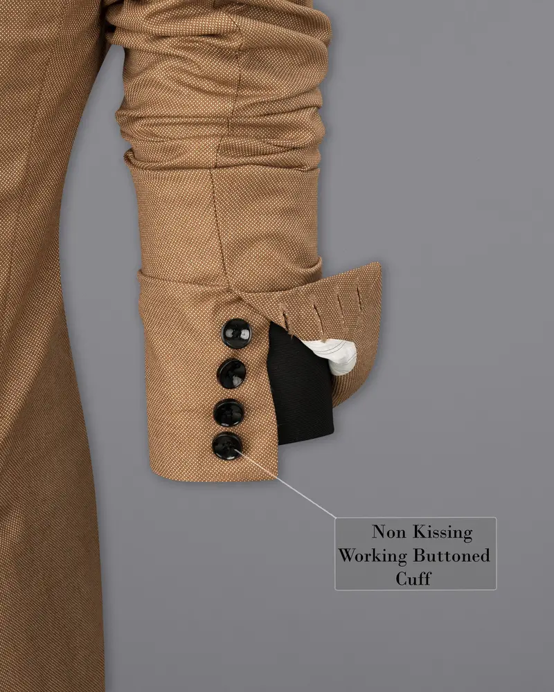 Brownish Dobby Textured Blazer 10