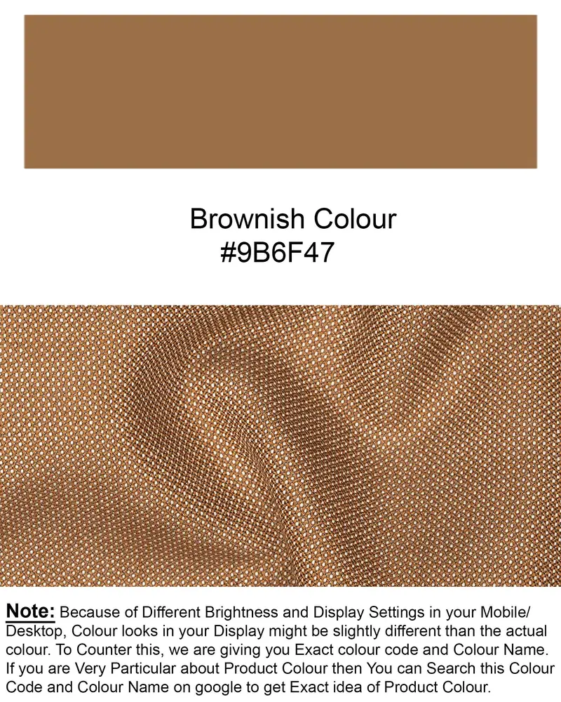 Brownish Dobby Textured Blazer 11
